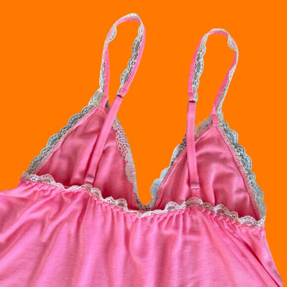 00's vintage pink lace lingerie y2k babydoll MEDIUM victoria's secret - Picture 4 of 8
